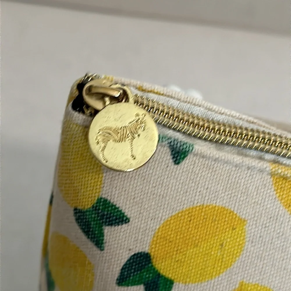 dabney lee cosmetic bag lemon themed GUC